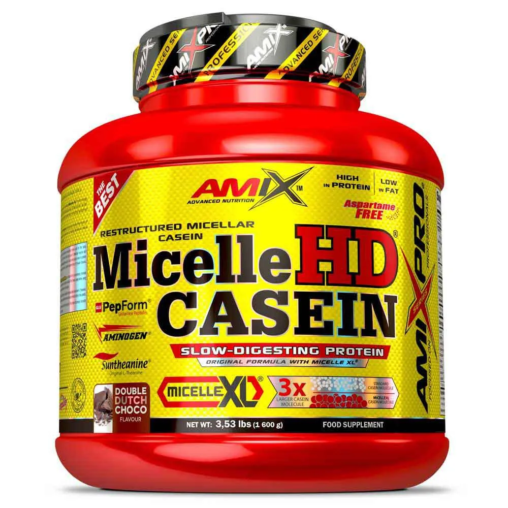 Amix Micelle Hd Casein Proteinpulver För Dryck Vanilj 1.6kg, One size