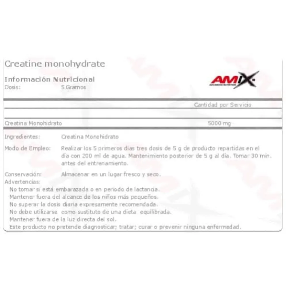 Amix Monohydrate Kreatinpulver 300g, Uncolor, One Size