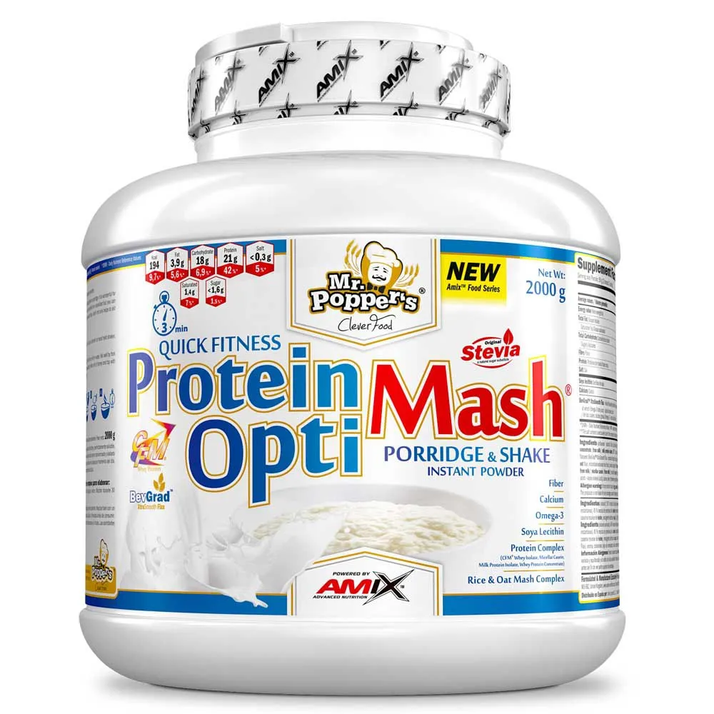 Amix Mr Poppers Optimash Proteinpulver För Dryck Dubbel Choklad 2kg, One size