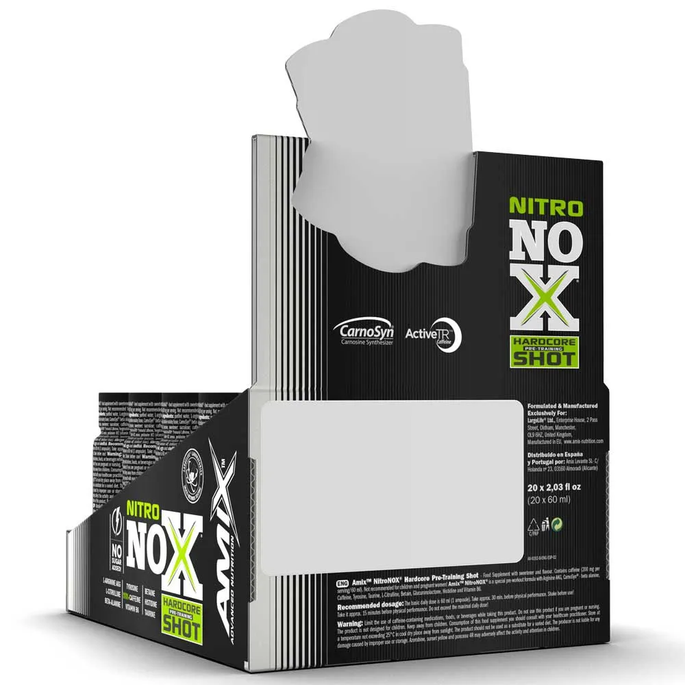 Amix Nitro Nox Shot Volymgivande Druvor 60ml 20 Enheter, One size