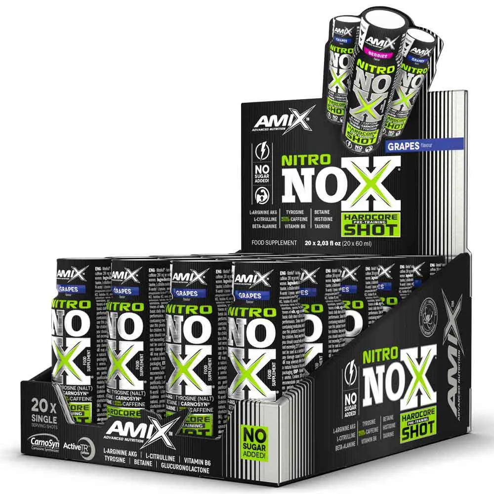 Amix Nitro Nox Shot Volymgivande Druvor 60ml 20 Enheter, One size