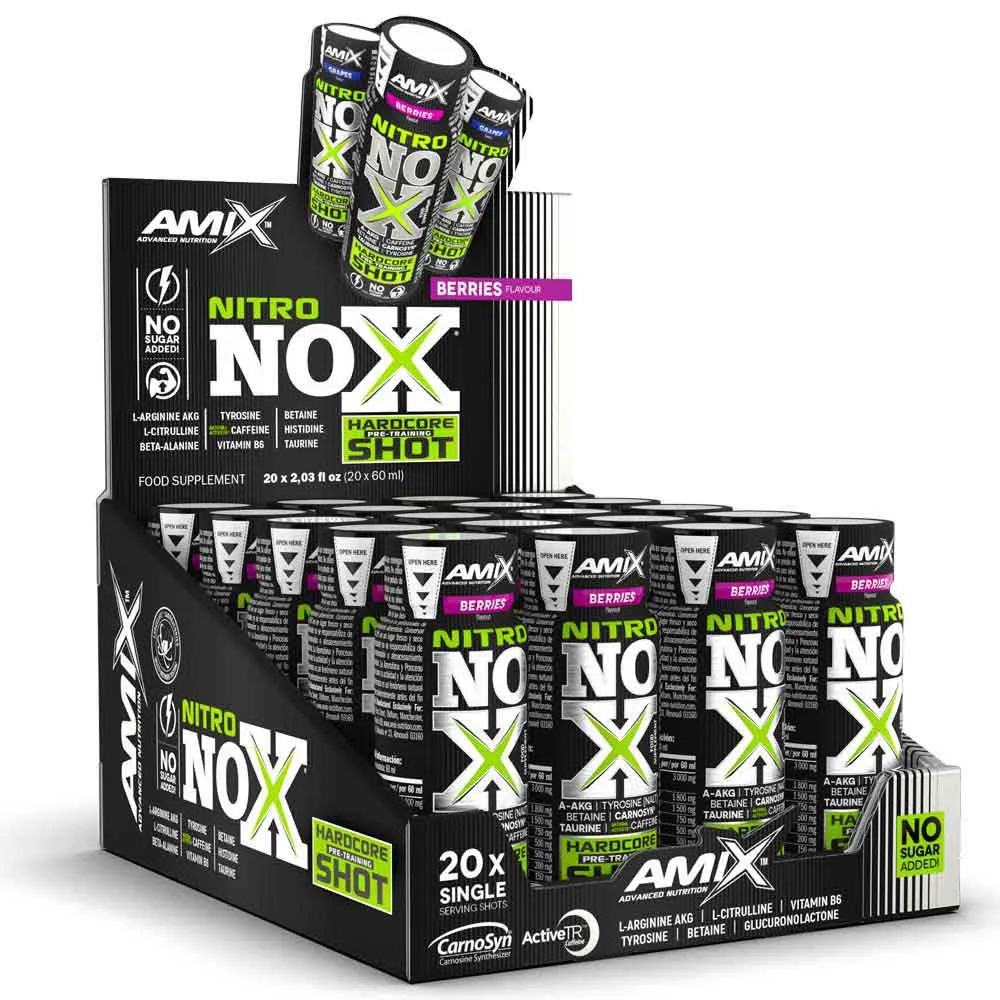 Amix Nitro Nox Shot Volymgivande Vilda Bär 60ml 20 Enheter, One size