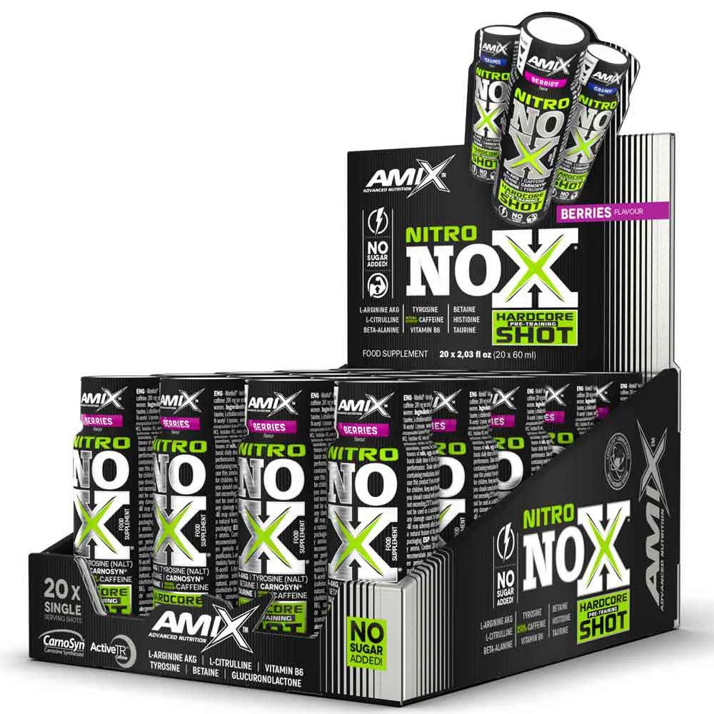 Amix Nitro Nox Shot Volymgivande Vilda Bär 60ml 20 Enheter, One size