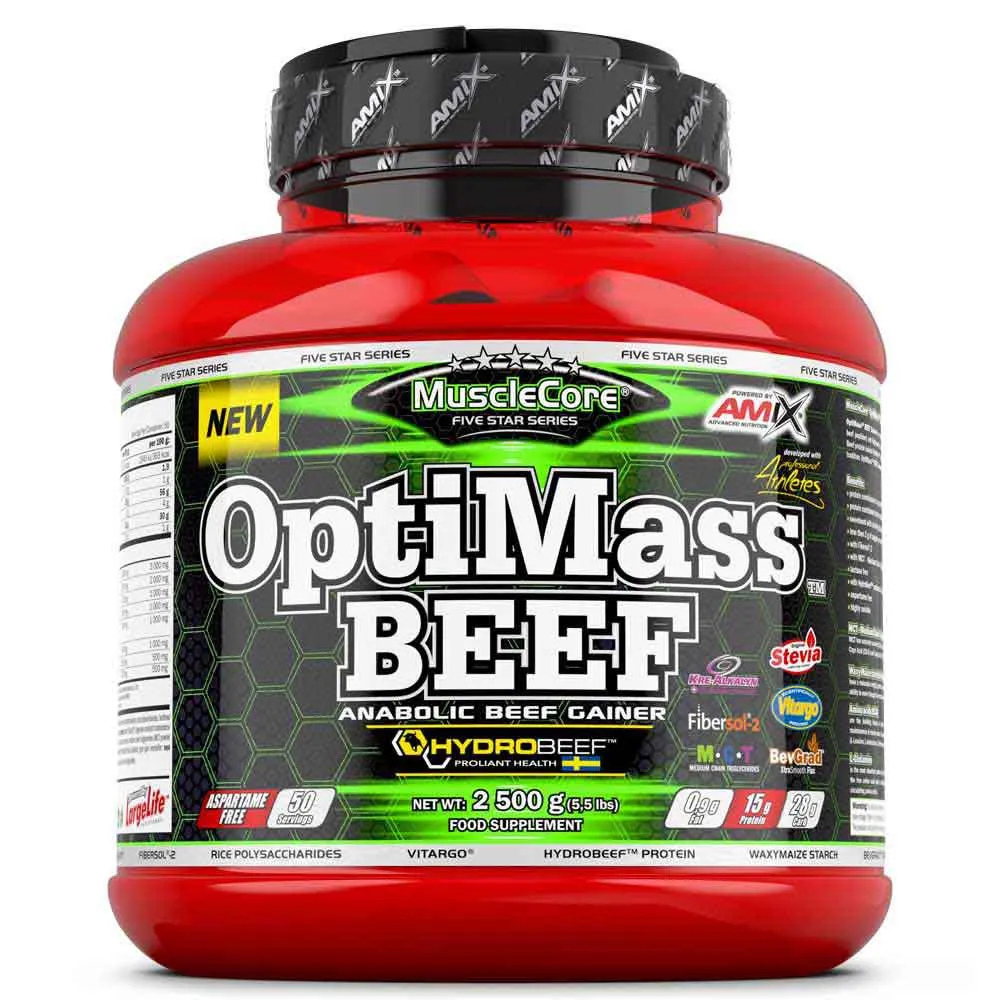 Amix Optimass Beef Protein Dubbel Choklad Och Toffee 2.5kg, One size