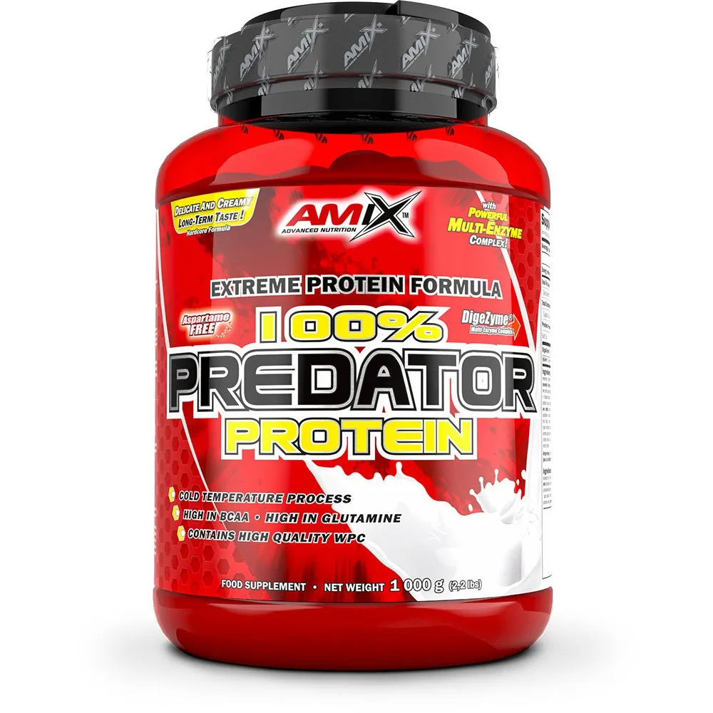 Amix Predator Vassleprotein Banan 1000g, Red, One Size