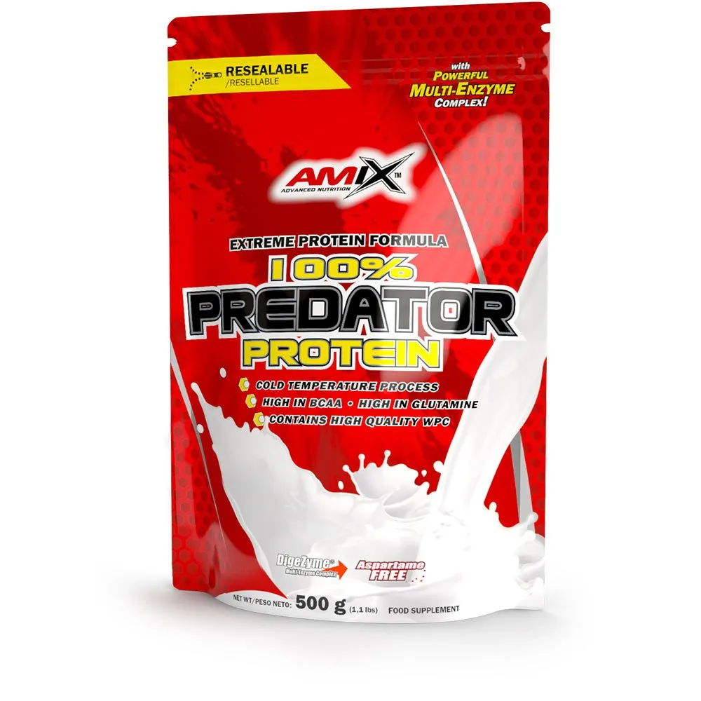 Amix Predator Vassleprotein Jordgubbe 500g, Red, One Size