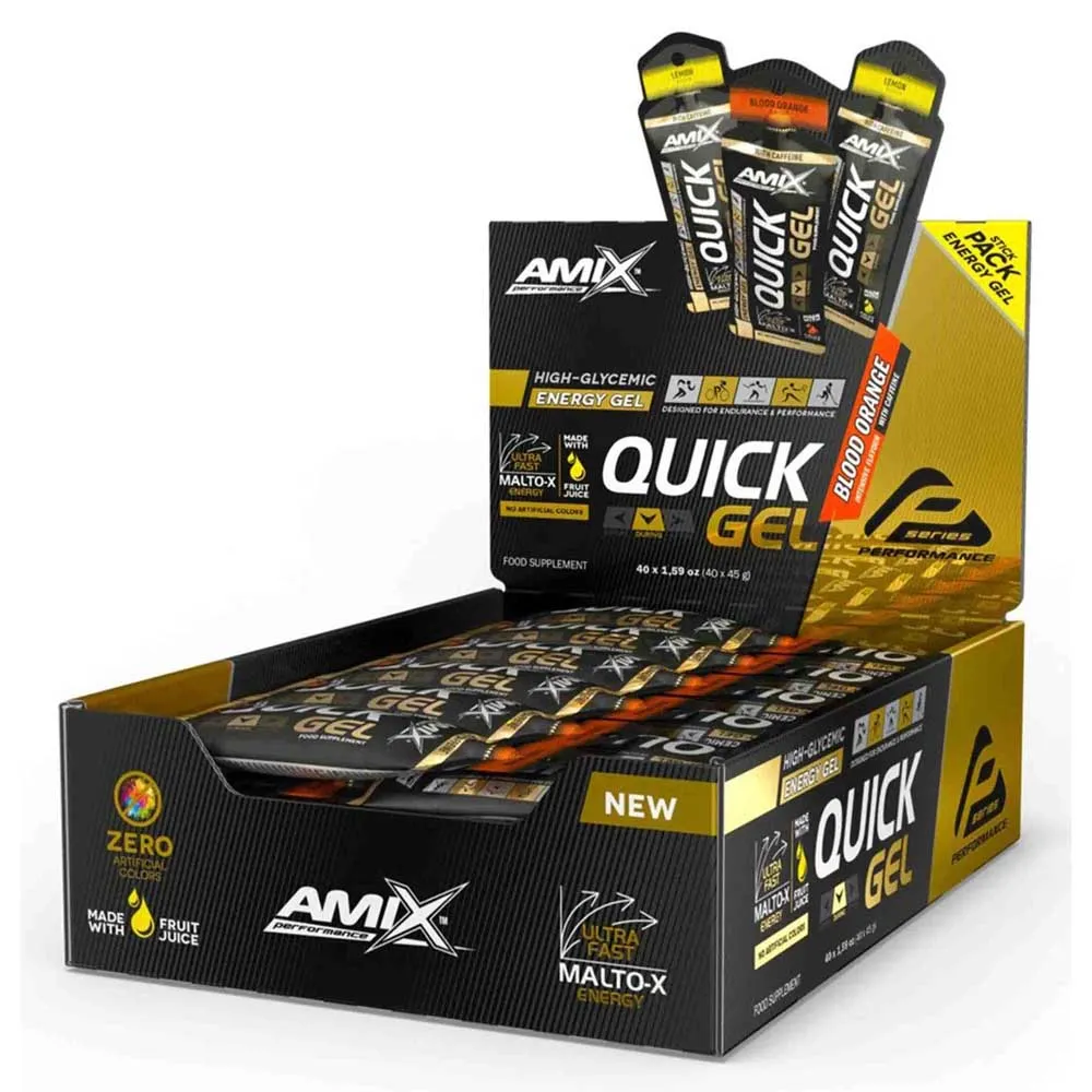 Amix Quick 45g Orange Låda Med Energigeler 40 Enheter, Multicolor, One Size Amix Quick 45g Orange Låda Med Energigeler 40 Enheter, Multicolor, One Size
