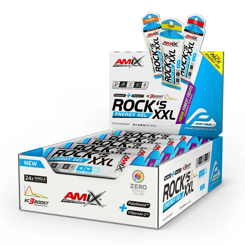Amix Rock´s Xxl 65g Berrys Låda Med Energigeler 24 Enheter, Multicolor, One Size Amix Rock´s Xxl 65g Berrys Låda Med Energigeler 24 Enheter, Multicolor, One Size