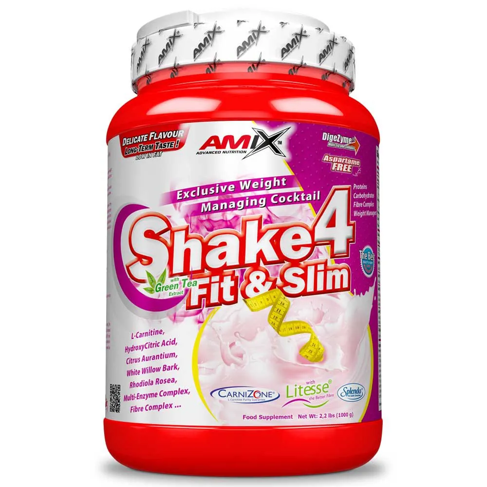Amix Shake 4 Fit & Slim Viktstyrning Jordgubbe 1kg, One size