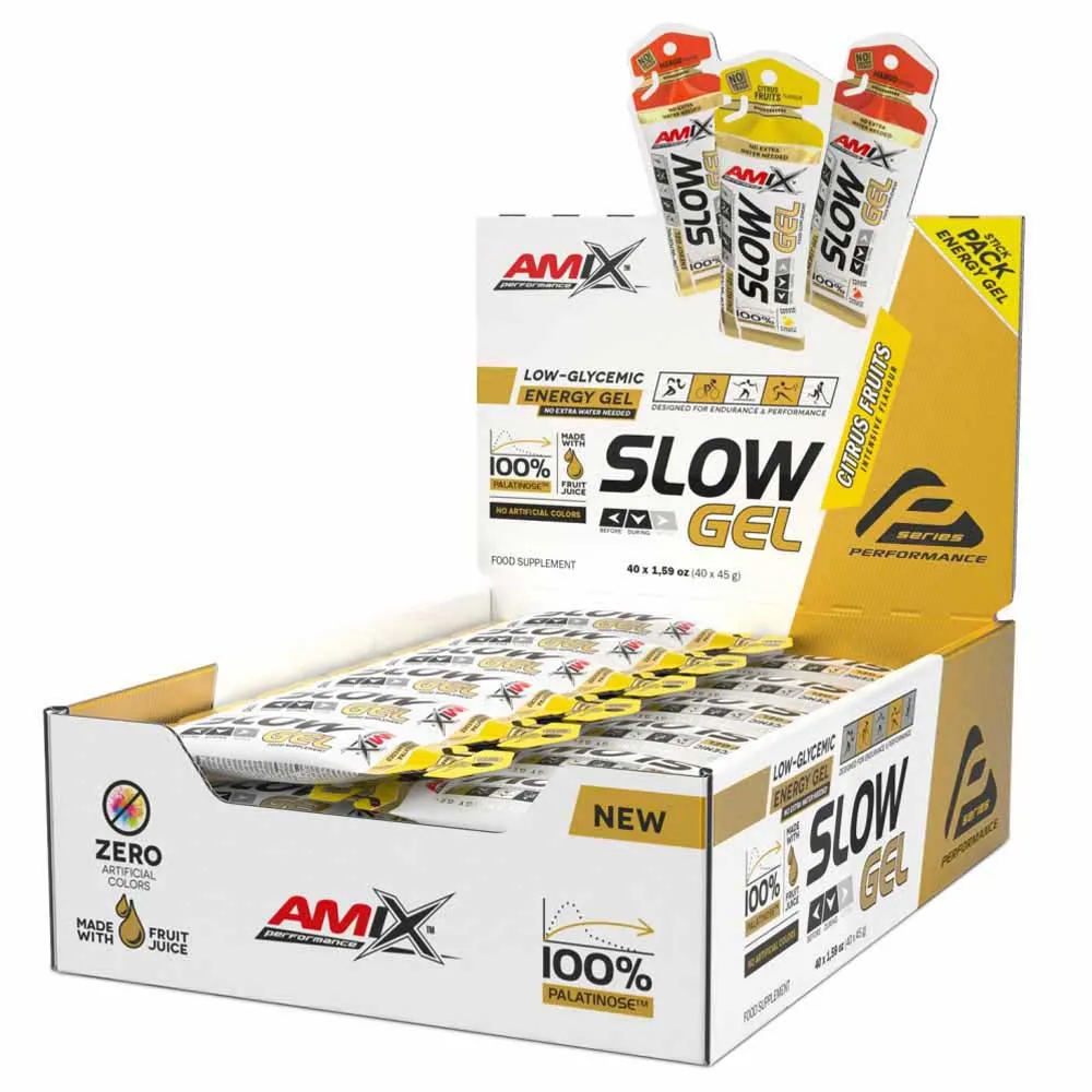 Amix Slow 45g Citrus Mix Låda Med Energigeler 40 Enheter, Multicolor, One Size Amix Slow 45g Citrus Mix Låda Med Energigeler 40 Enheter, Multicolor, One Size