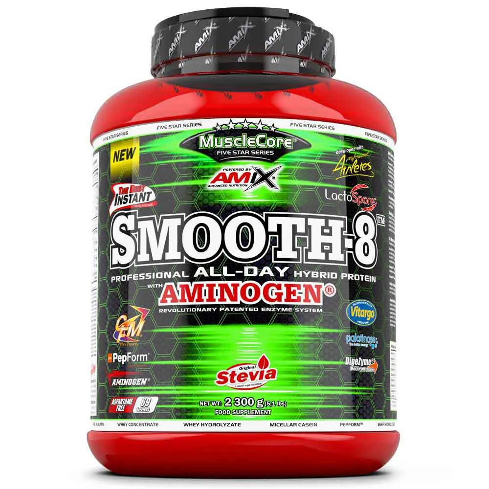 Amix Smooth-8 Hybridprotein Dubbel Choklad 2.3kg, One size