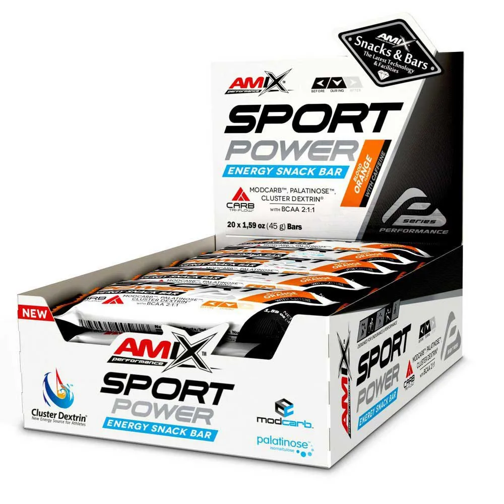 Amix Sport Power Energibar Låda Apelsin 45g 20 Enheter, One size Amix Sport Power Energibar Låda Apelsin 45g 20 Enheter, One size