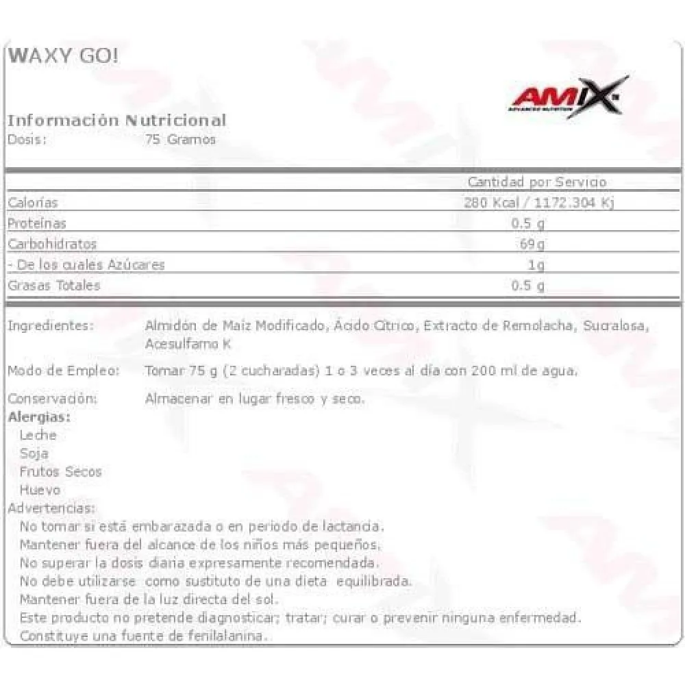 Amix Waxygo Kolhydrater Frukter 2kg, Uncolor, One Size