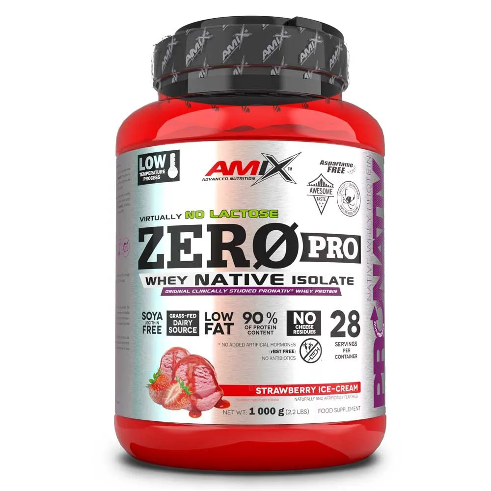 Amix Zero 1kg Protein Jordgubbe 1kg, One size