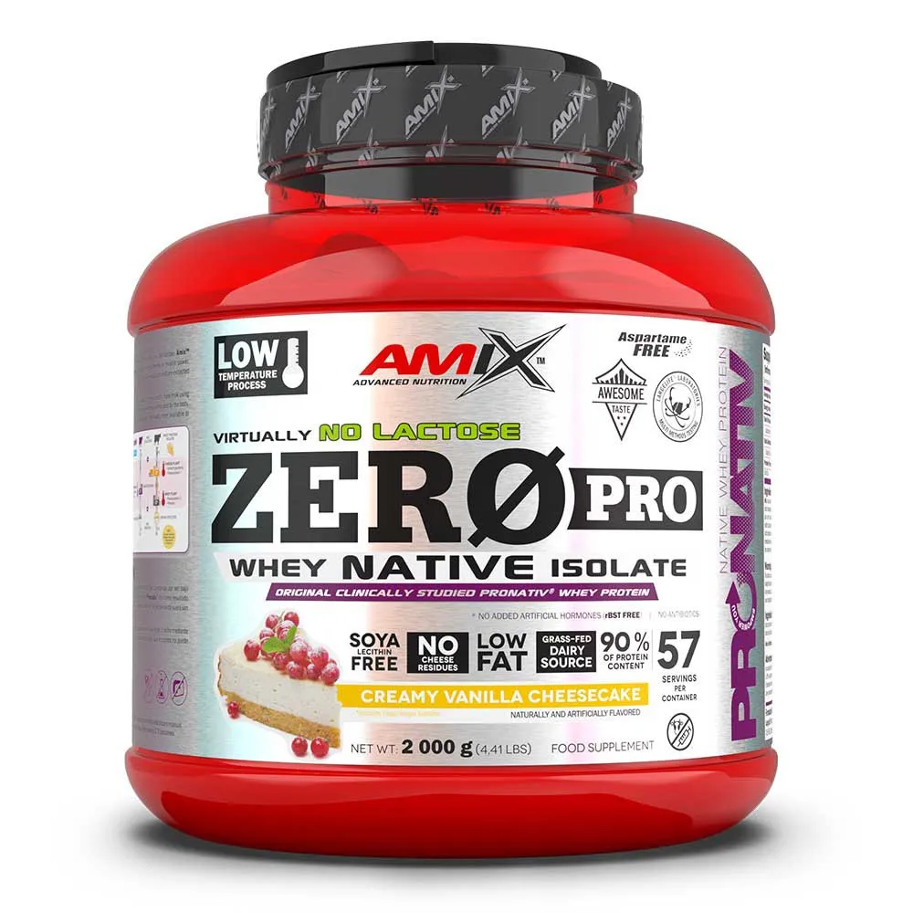 Amix Zeropro Protein Vaniljostkaka 2kg, Red, One Size