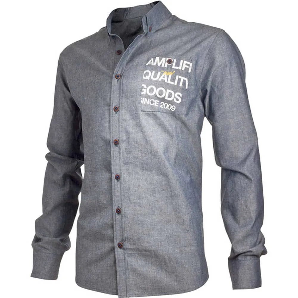 Amplifi Quality Goods Since 2009 Skjorta Med Långa ärmar, Denim, XL