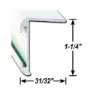 Ap Products Hörnlist För Infällning Med Långt Ben 2.43 M, Polar white, One Size