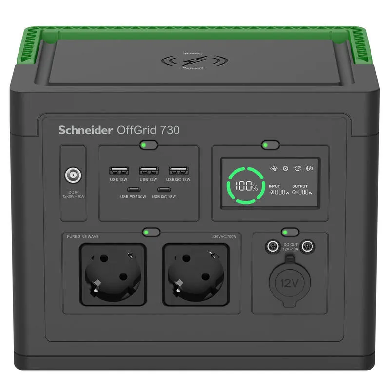 Apc Offgrid 730 Bärbar Kraftstation, Black / green, One Size Apc Offgrid 730 Bärbar Kraftstation, Black / green, One Size