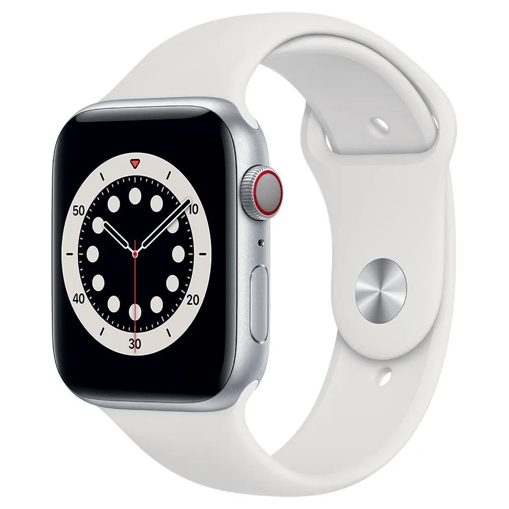 Apple Series 6 Gps+cellular 44 Mm Watch, Silver / white