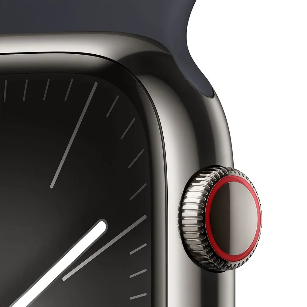 Apple Series 9 Gps+cellular 45 Mm Watch, Silver / steel blue