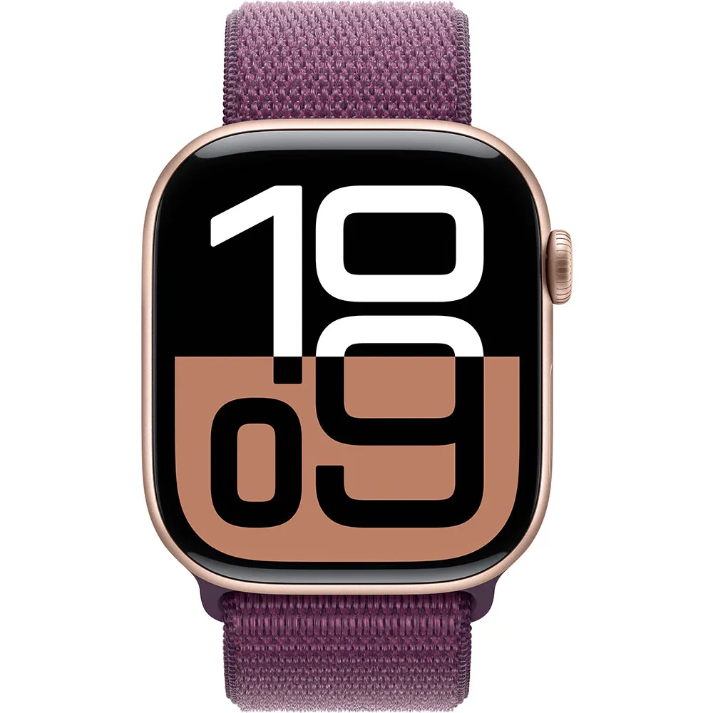 Apple Watch Series 10 Gps + Cellular 46mm Sport Loop Refurbished, Rose gold aluminium / plum