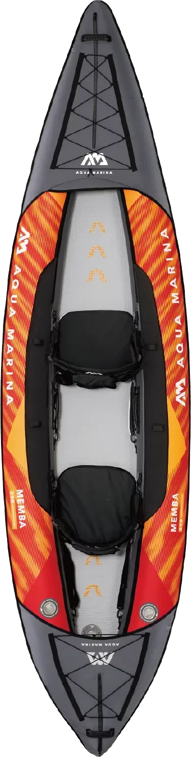 Aqua Marina Memba 390 2-Person Kayak, Grey/Orange, 390cm Aqua Marina Memba 390 2-Person Kayak, Grey/Orange, 390cm