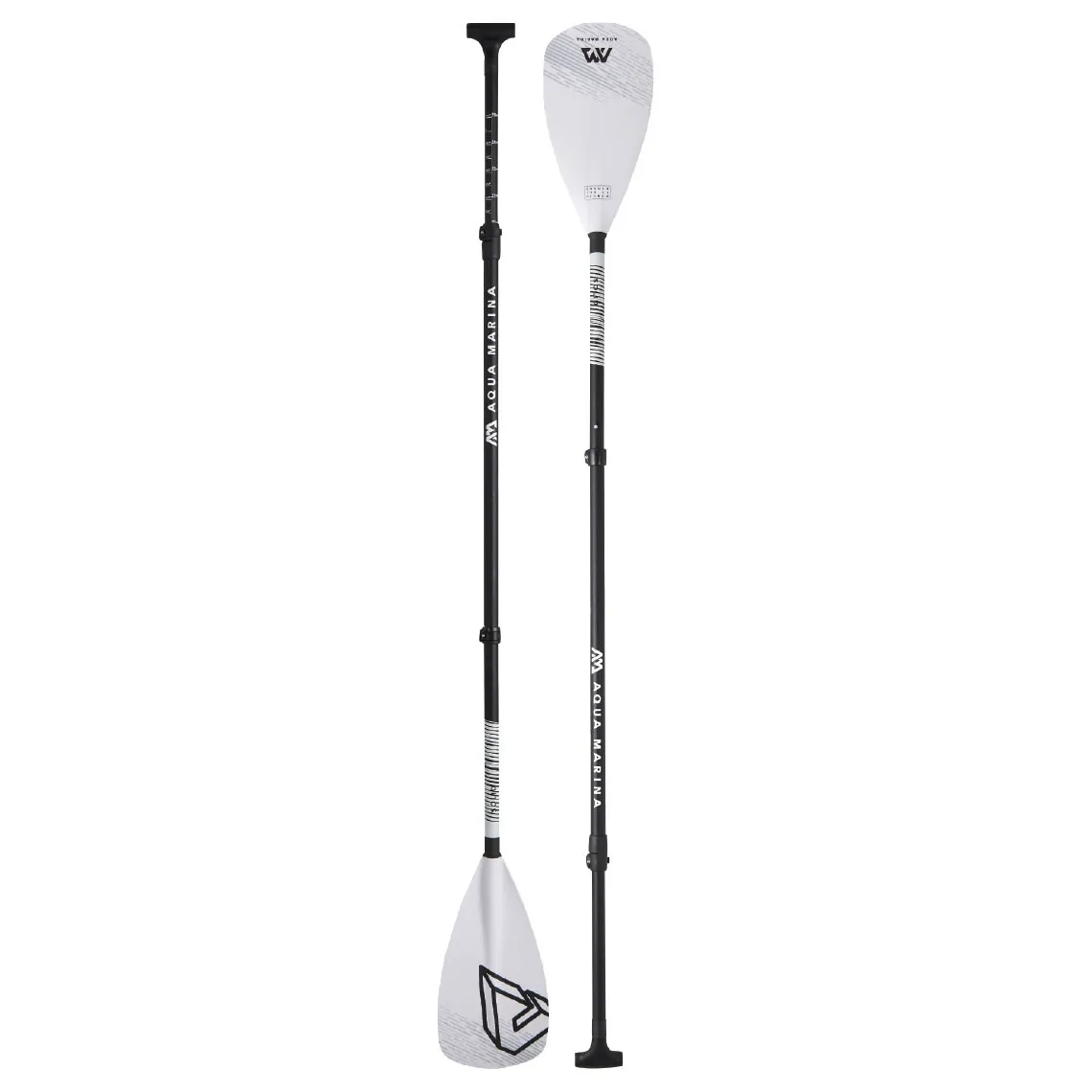 Aqua Marina Solid Fiberglass SUP Paddle, Black+White, One Size Aqua Marina Solid Fiberglass SUP Paddle, Black+White, One Size