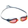 Aqua Sphere Fastlane Swimming Goggles, Navy blue / red / red titanium mirrored, One Size