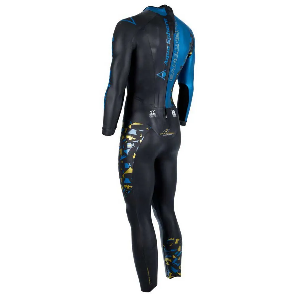 Aqua Sphere Phantom V3 Våtdräkt I Neopren unisex, Black / gold, XL Aqua Sphere Phantom V3 Våtdräkt I Neopren unisex, Black / gold, XL