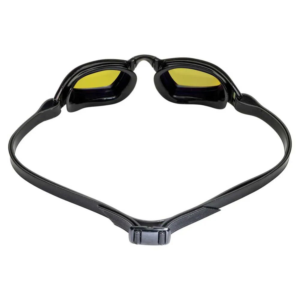 Aqua Sphere Swimming Goggles Xceed, Black / black / yellow titanium mirrored, One Size