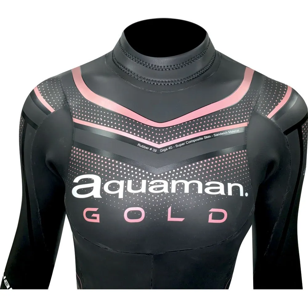 Aquaman Cell Gold Våtdräkt För Kvinnor unisex Aquaman Cell Gold Våtdräkt För Kvinnor unisex