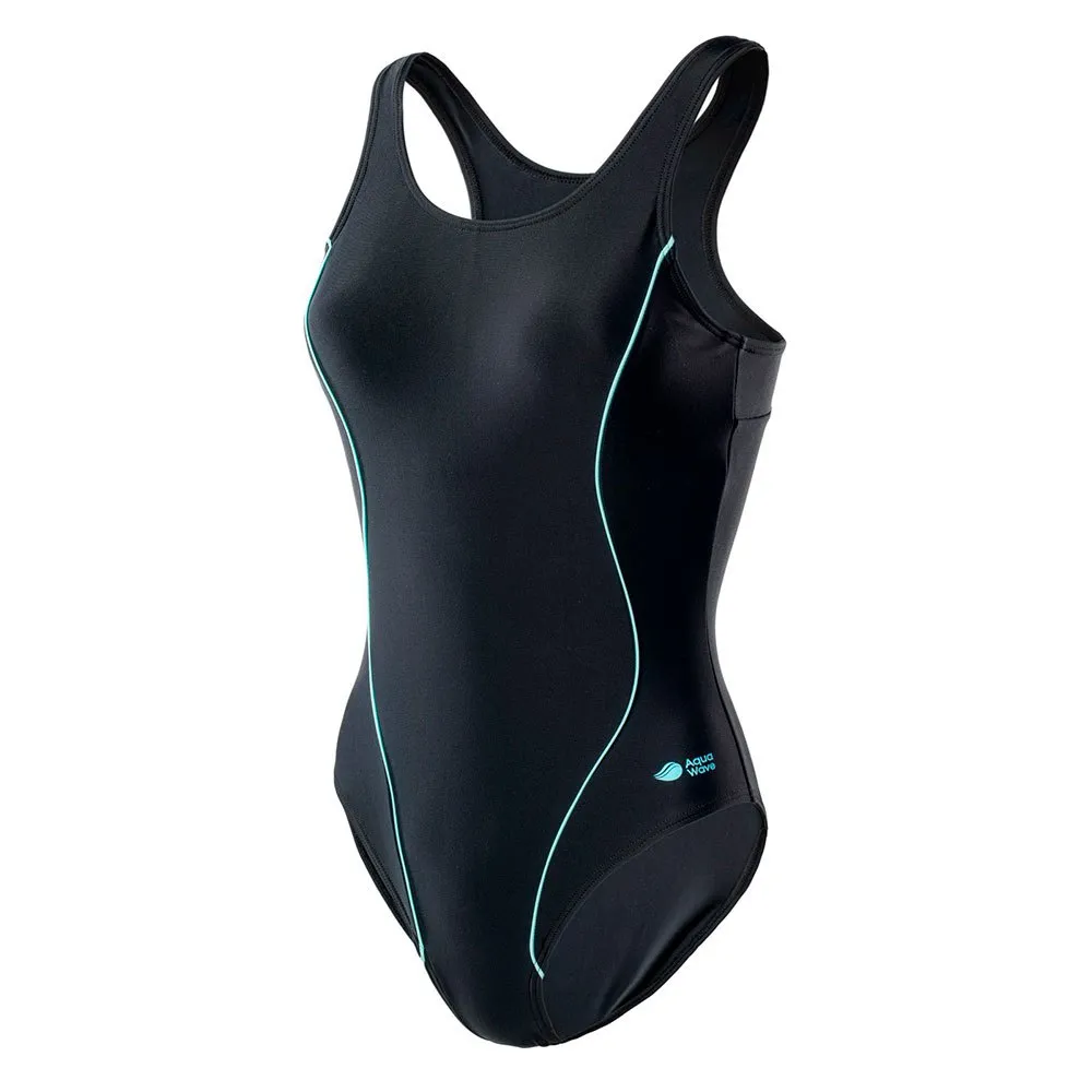 Aquawave Abra Baddräkt female, Black / aqua splash
