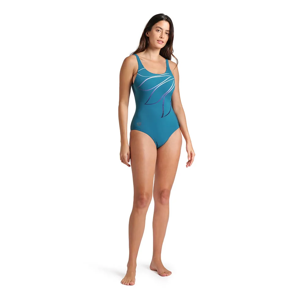 arena Giorgia Squared Back Baddräkt female, Green blue arena Giorgia Squared Back Baddräkt female, Green blue