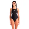 arena Graphic V Back L Baddräkt female, Black / navy