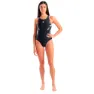 arena Graphic V Back L Baddräkt female, Black / navy