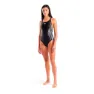 arena Grid V Back Graphic Baddräkt female, Black / artic