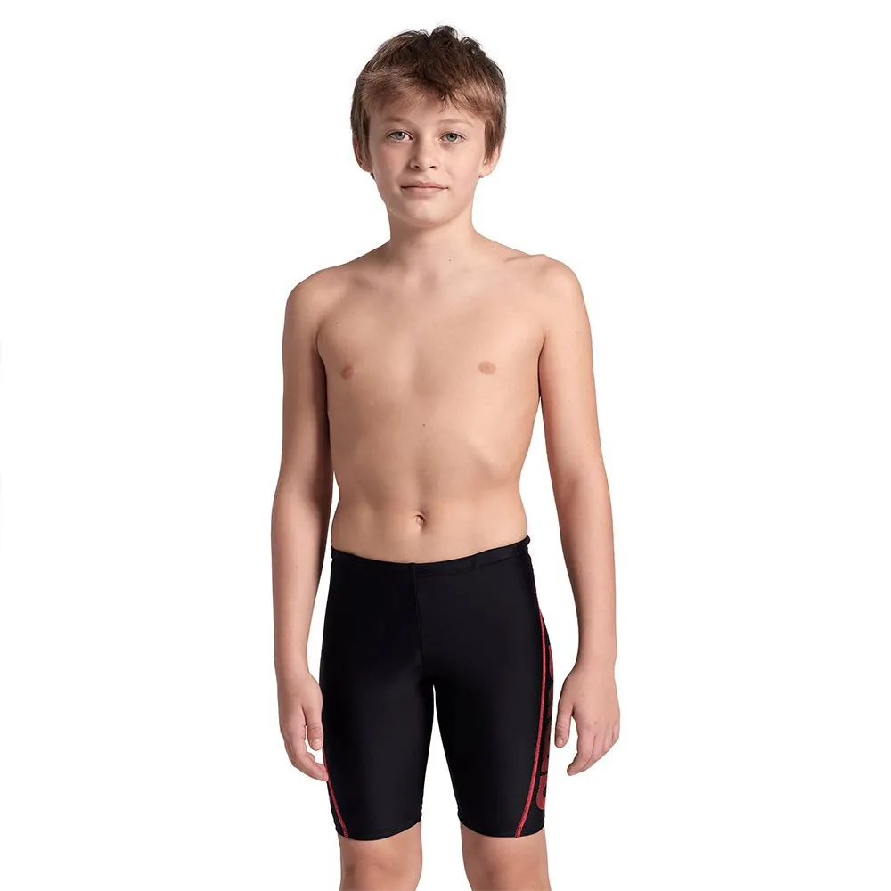 arena Logo R Jammer male, Black / fluo red, 8-9Y
