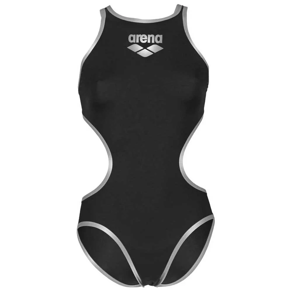 arena One Biglogo Baddräkt female, Black / silver r arena One Biglogo Baddräkt female, Black / silver r