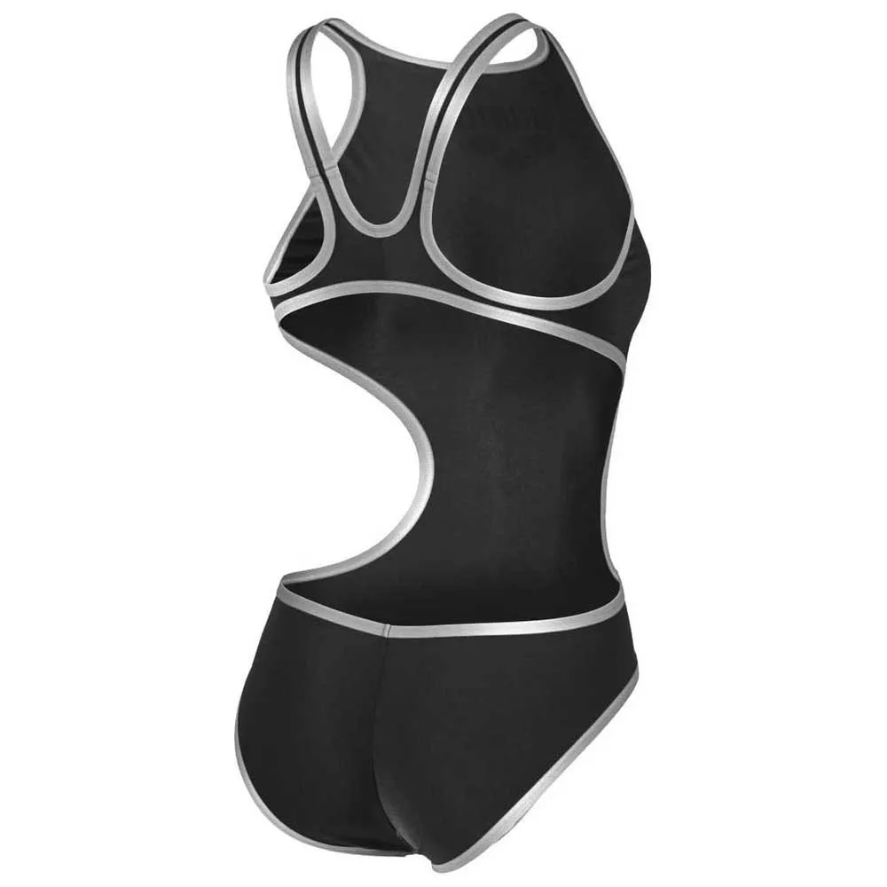 arena One Biglogo Baddräkt female, Black / silver r arena One Biglogo Baddräkt female, Black / silver r