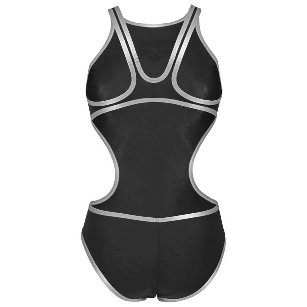 arena One Biglogo Baddräkt female, Black / silver r arena One Biglogo Baddräkt female, Black / silver r