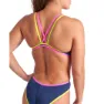 arena One Double Cross Baddräkt female, Navy / fluo pink