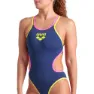 arena One Double Cross Baddräkt female, Navy / fluo pink