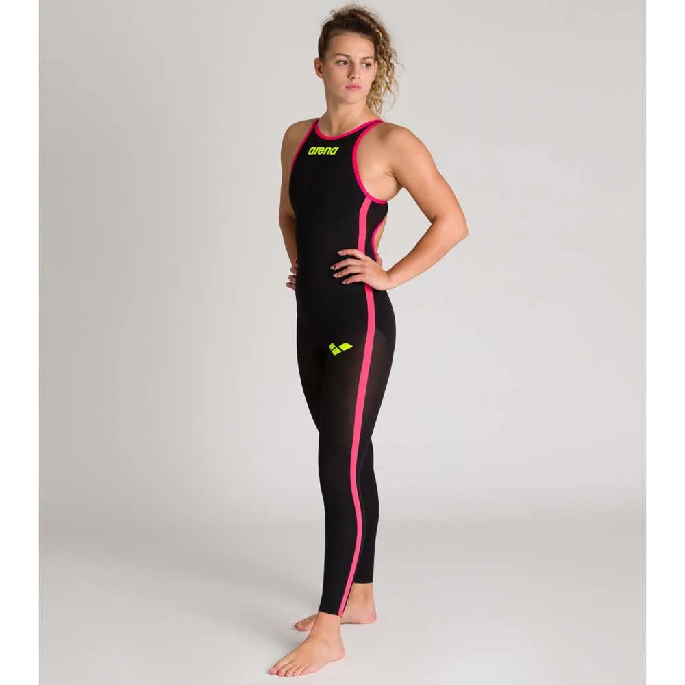 arena R Evo Open Water Stängd Tävlingsbaddräkt female, Black / fluo