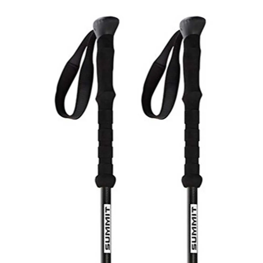 Arva Fuji Carbon 3 Parts Powerlock + Long Grip Stavar, Black, 105-135cm