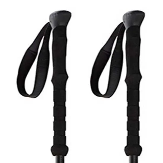 Arva Fuji Carbon 3 Parts Powerlock + Long Grip Stavar, Black, 105-135cm