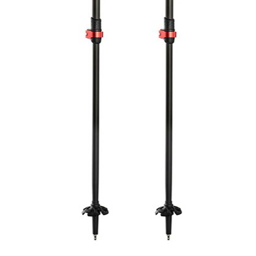Arva Fuji Carbon 3 Parts Powerlock + Long Grip Stavar, Black, 105-135cm