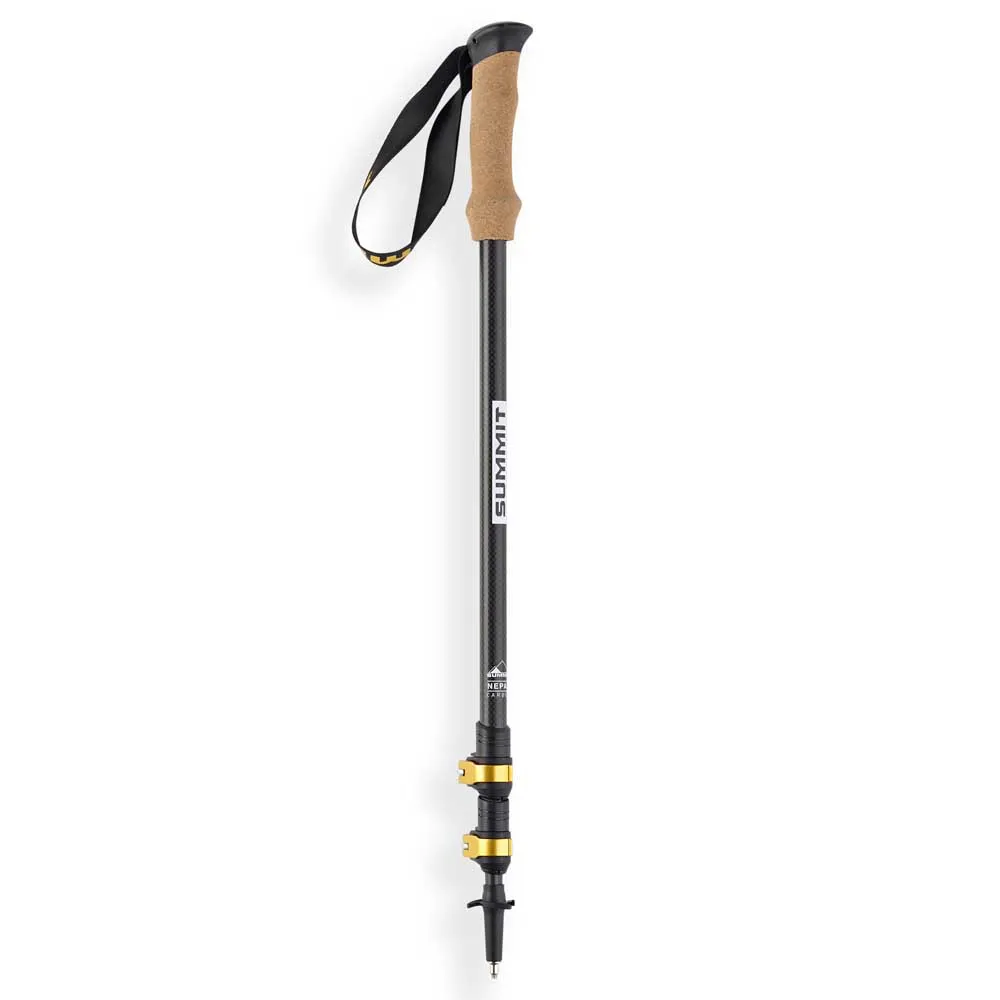 Arva Nepal Carbon 3 Parts Powerlock Cork Grip Stavar, Black / gold, 105-135cm