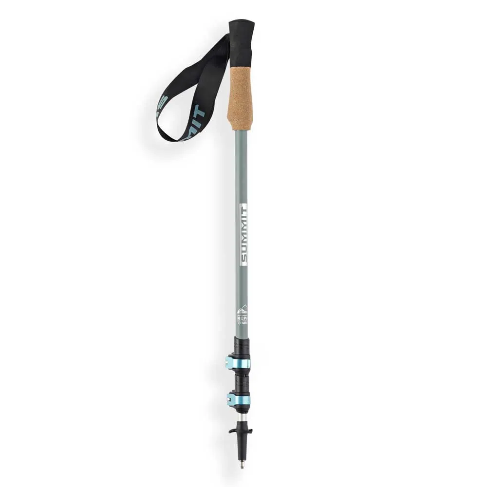 Arva Nepal Compact 3 Parts Powerlock Cork Grip Stavar, Ice blue, 105-120cm