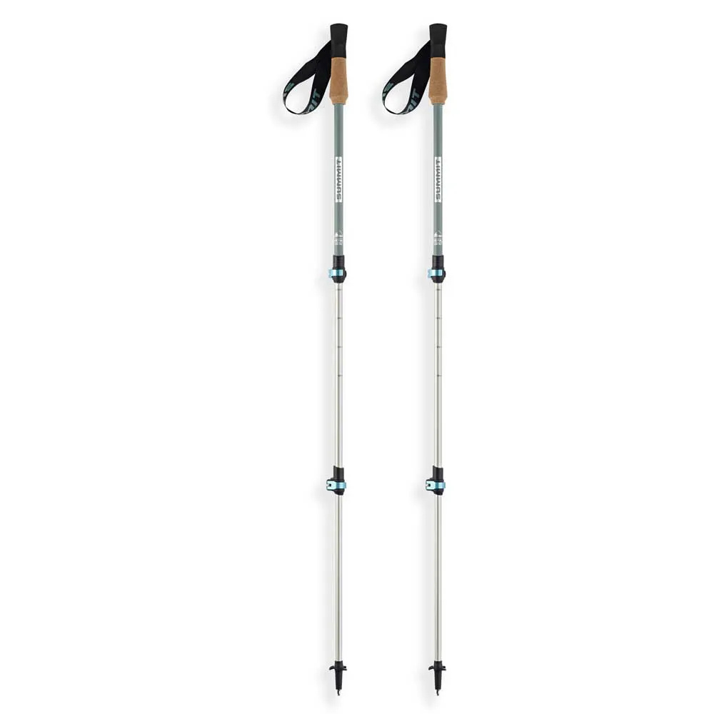 Arva Nepal Compact 3 Parts Powerlock Cork Grip Stavar, Ice blue, 105-120cm