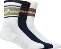 Asics 3 Pack Logo Crew Sock